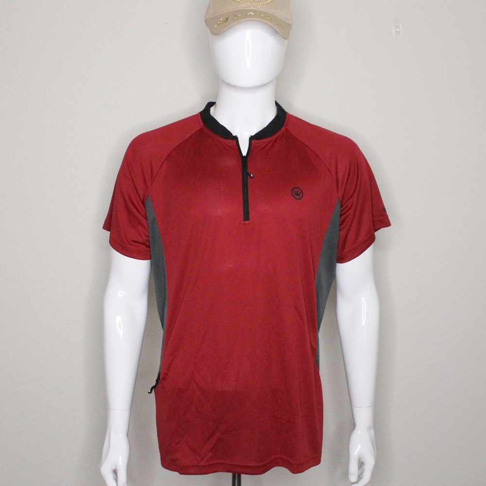 Canari 1/4 Zip Cycling Jersey Rio Red Sz Large